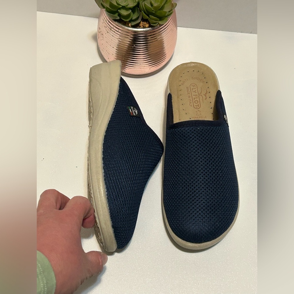 Navy Mesh Slip-On Loafers by - Picture 2 of 5